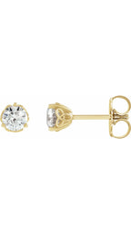 14K Yellow 3/8 CTW Natural Diamond Celtic-Inspired Earrings