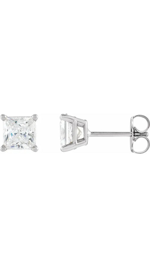14K White Gold 5/8 CTW Natural Diamond Stud Earrings