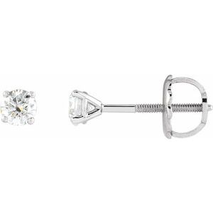 14K White 1/4 CTW Natural Diamond Cocktail-Style Earrings