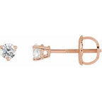 14K Rose 1/8 CTW Natural Diamond Earrings