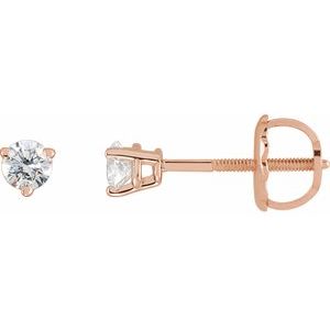 14K Rose .06 CTW Natural Diamond Earrings