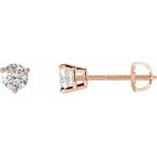 14K Rose 1/2 CTW Lab-Grown Diamond Earrings