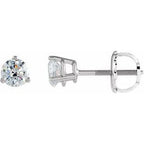 Platinum 3/8 CTW Natural Diamond Earrings