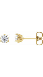 14K Yellow 3/8 CTW Natural Diamond Scroll Earrings