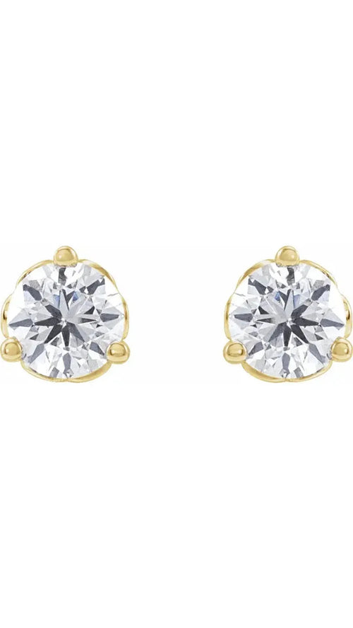 14K Yellow 3/8 CTW Natural Diamond Scroll Earrings