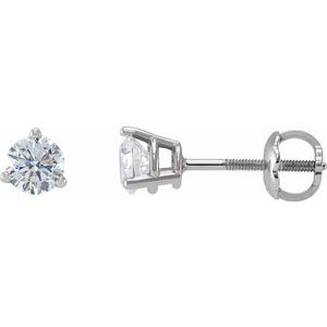 Sterling Silver 3/8 CTW Natural Diamond Earrings