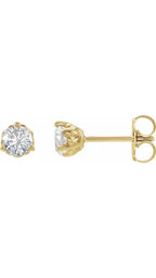 14K Yellow 1/2 CTW Lab-Grown Diamond Fleur-de-Lis Earrings