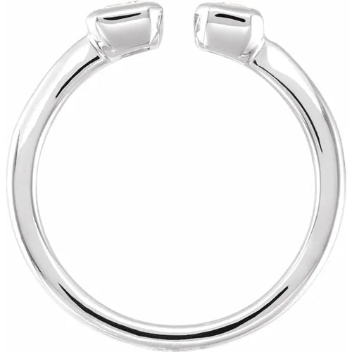 14K White 1 CTW Lab-Grown Diamond Two-Stone Ring