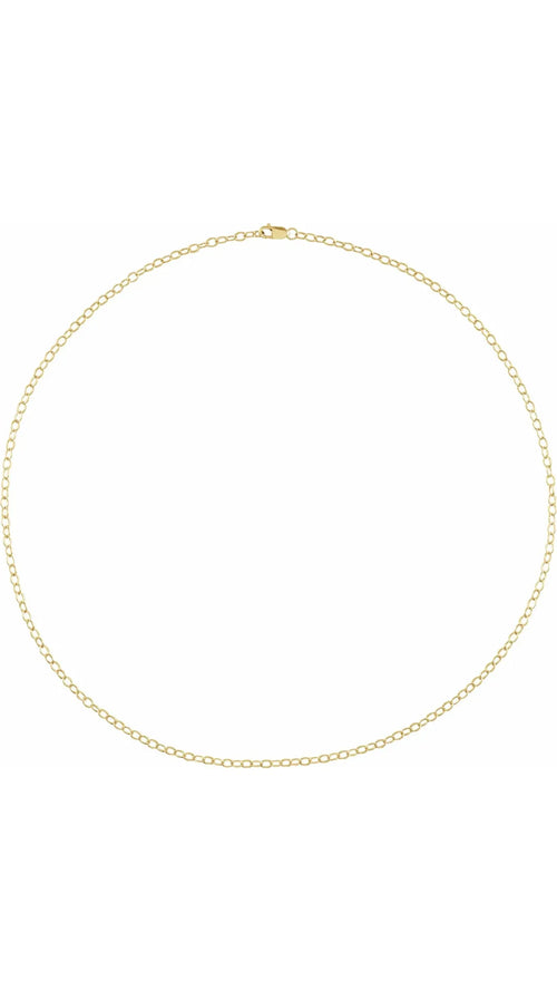 14K Yellow 2.5 mm Cable 18" Chain