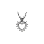 Platinum 1/5 CTW Natural Diamond Heart 18" Necklace