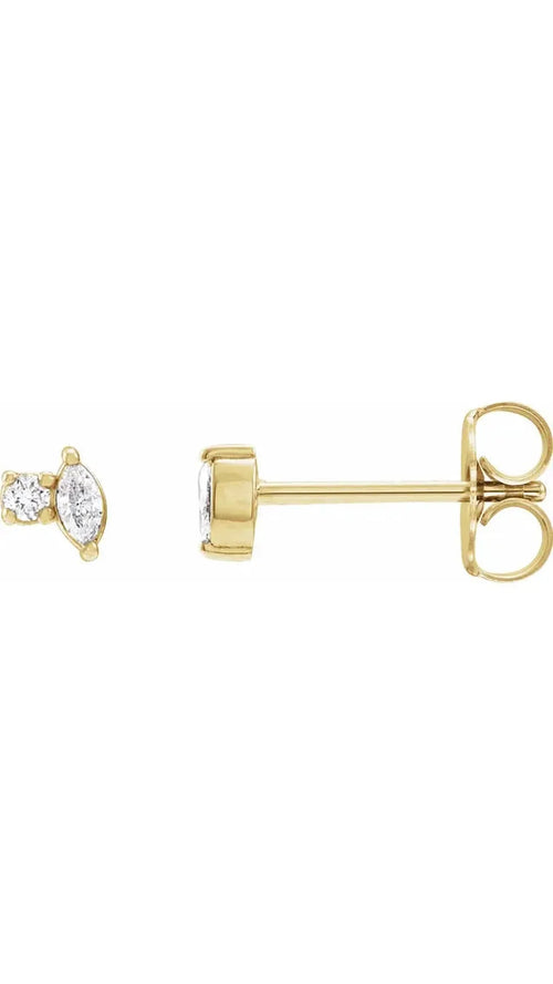 14K Yellow .08 CTW Natural Diamond Earrings