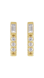 14K Yellow 1/5 CTW Natural Diamond Bar Earrings