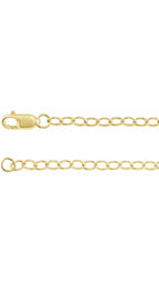 14K Yellow 2.5 mm Cable 18" Chain