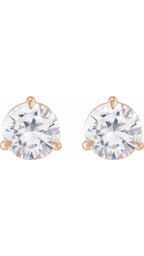 14K Rose 3/8 CTW Natural Diamond Earrings