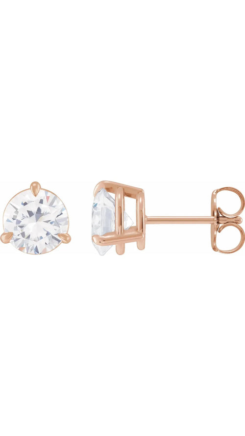 14K Rose 3/8 CTW Natural Diamond Earrings