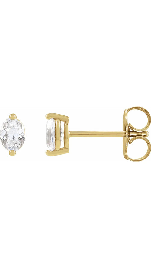 14K Yellow 1/2 CTW Natural Diamond Stud Earrings