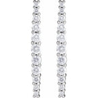 14K White 3/8 CTW Natural Diamond Earrings