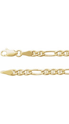 14K Yellow 3.95 mm Hollow Anchor 20" Chain