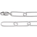 Sterling Silver 6.2 mm Paperclip-Style 18" Chain