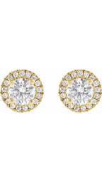 14K Yellow 1 CTW Lab-Grown Diamond Stud Earrings