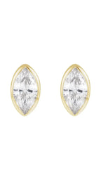 14K Yellow .03 CT Natural Diamond Press Fit Back Stud Earring