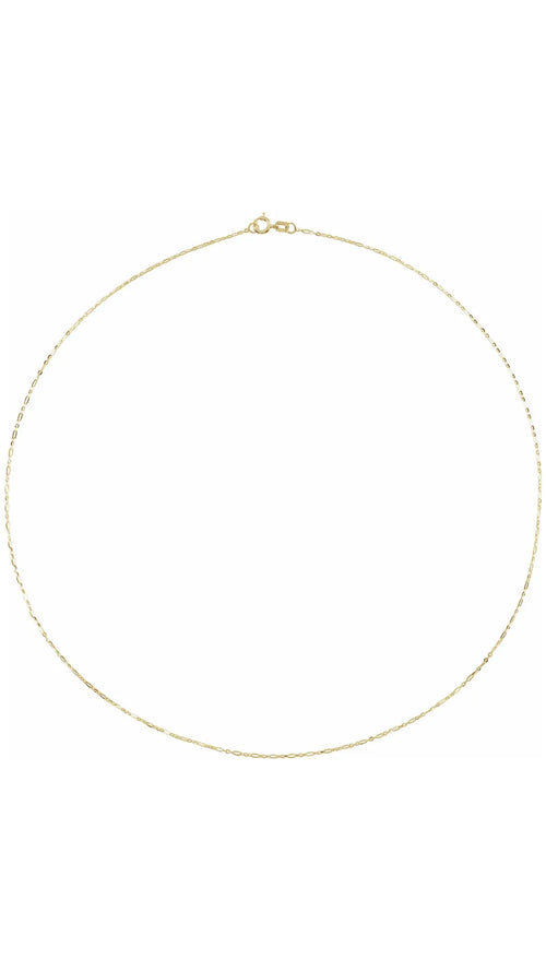 14K Yellow 1.55 mm Figaro 16" Chain