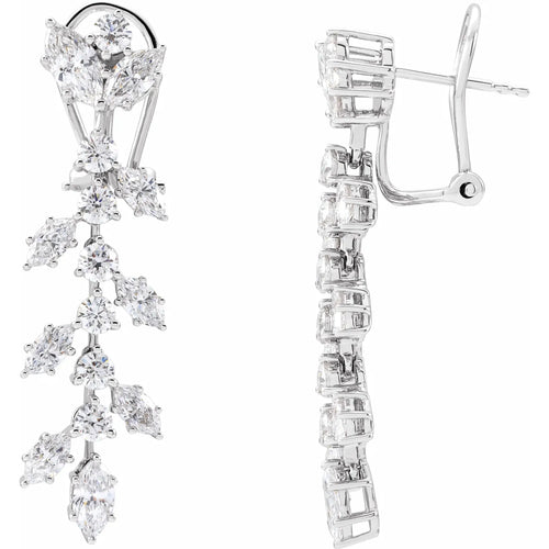 14K White 4 1/4 CTW Lab-Grown Diamond Earrings