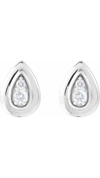 14K White .07 CTW Natural Diamond Earrings