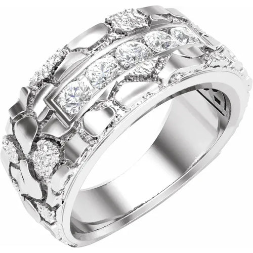 14K White 1/2 CTW Lab-Grown Diamond Band