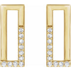 14K Yellow 1/10 CTW Natural Diamond Earrings