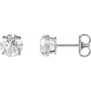 14K White 2 CTW Natural Diamond Stud Earrings