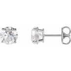 14K White 2 CTW Natural Diamond Stud Earrings