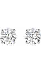 14K White 1 CTW Natural Diamond Stud Earrings