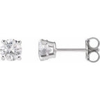 14K White 3/4 CTW Lab-Grown Diamond Stud Earrings