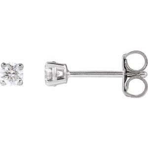 14K White 1/5 CTW Lab-Grown Diamond Stud Earrings