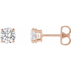 14K Rose 1 CTW Lab-Grown Diamond Stud Earrings