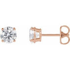 14K Rose 1 1/4 CTW Lab-Grown Diamond Stud Earrings