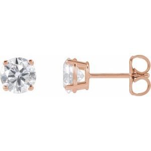 14K Rose 1 1/4 CTW Lab-Grown Diamond Stud Earrings