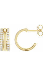 14K Yellow 1/2 CTW Natural Diamond Earrings