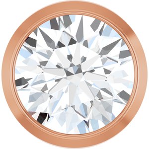 14K Rose 1/2 CT Natural Diamond Slide Pendant