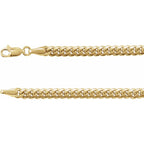 14K Yellow 4.35 mm Miami Cuban Curb 18" Chain