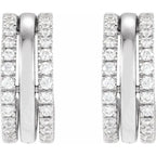 14K White 1/2 CTW Natural Diamond Earrings