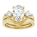14K Yellow 9x7 mm Oval Engagement Ring Mounting