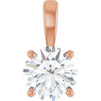 14K Rose 1 CTW Lab-Grown Diamond Pendant