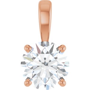 14K Rose 1 CTW Lab-Grown Diamond Pendant
