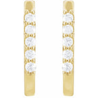 14K Yellow 1/6 CTW Natural Diamond 15.1 mm Hoop Earrings