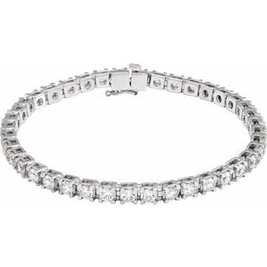 14K White 6 CTW Lab-Grown Diamond Line 7 1/4" Bracelet
