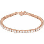 14K Rose 6 CTW Lab-Grown Diamond Line 7" Bracelet