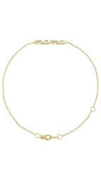 14K Yellow Mama Bracelet