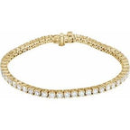 14K Yellow 5 CTW Lab-Grown Diamond Line 7" Bracelet